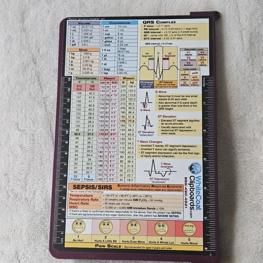 Nursing Edition Medical Reference Clipboard